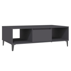 vidaXL Tavolino da Salotto Grigio 103,5x60x35 cm in Truciolato