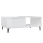 vidaXL Tavolino da Salotto Bianco Lucido 90x60x35 cm in Truciolato vidaXL Tavolino da Salotto Bianco Lucido 90x60x35 cm in Truciolato