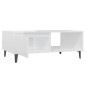 vidaXL Tavolino da Salotto Bianco Lucido 90x60x35 cm in Truciolato vidaXL Tavolino da Salotto Bianco Lucido 90x60x35 cm in Truciolato