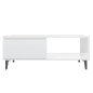 vidaXL Tavolino da Salotto Bianco Lucido 90x60x35 cm in Truciolato vidaXL Tavolino da Salotto Bianco Lucido 90x60x35 cm in Truciolato