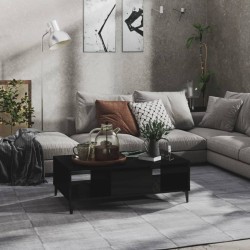 vidaXL Tavolino da Salotto Nero Lucido 103,5x60x35 cm in Truciolato