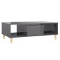 vidaXL Tavolino da Salotto Grigio Lucido 103,5x60x35 cm in Truciolato vidaXL Tavolino da Salotto Grigio Lucido 103,5x60x35 cm in Truciolato