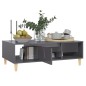 vidaXL Tavolino da Salotto Grigio Lucido 103,5x60x35 cm in Truciolato vidaXL Tavolino da Salotto Grigio Lucido 103,5x60x35 cm in Truciolato