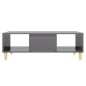 vidaXL Tavolino da Salotto Grigio Lucido 103,5x60x35 cm in Truciolato vidaXL Tavolino da Salotto Grigio Lucido 103,5x60x35 cm in Truciolato