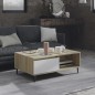 vidaXL Tavolino Salotto Bianco e Rovere Sonoma 90x60x35 cm Truciolato vidaXL Tavolino Salotto Bianco e Rovere Sonoma 90x60x35 cm Truciolato