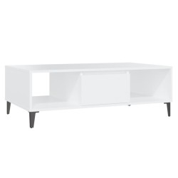 vidaXL Tavolino da Salotto Bianco 103,5x60x35 cm in Legno Multistrato