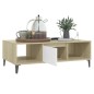 vidaXL Tavolino Salotto Bianco Rovere Sonoma 103,5x60x35cm Truciolato vidaXL Tavolino Salotto Bianco Rovere Sonoma 103,5x60x35cm Truciolato