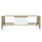 vidaXL Tavolino Salotto Bianco Rovere Sonoma 103,5x60x35cm Truciolato vidaXL Tavolino Salotto Bianco Rovere Sonoma 103,5x60x35cm Truciolato