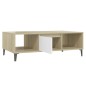 vidaXL Tavolino Salotto Bianco Rovere Sonoma 103,5x60x35cm Truciolato vidaXL Tavolino Salotto Bianco Rovere Sonoma 103,5x60x35cm Truciolato