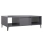 vidaXL Tavolino da Salotto Grigio Lucido 103,5x60x35 cm in Truciolato vidaXL Tavolino da Salotto Grigio Lucido 103,5x60x35 cm in Truciolato