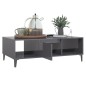 vidaXL Tavolino da Salotto Grigio Lucido 103,5x60x35 cm in Truciolato vidaXL Tavolino da Salotto Grigio Lucido 103,5x60x35 cm in Truciolato