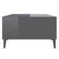 vidaXL Tavolino da Salotto Grigio Lucido 103,5x60x35 cm in Truciolato vidaXL Tavolino da Salotto Grigio Lucido 103,5x60x35 cm in Truciolato