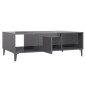 vidaXL Tavolino da Salotto Grigio Lucido 103,5x60x35 cm in Truciolato vidaXL Tavolino da Salotto Grigio Lucido 103,5x60x35 cm in Truciolato