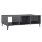vidaXL Tavolino da Salotto Grigio Lucido 103,5x60x35 cm in Truciolato vidaXL Tavolino da Salotto Grigio Lucido 103,5x60x35 cm in Truciolato