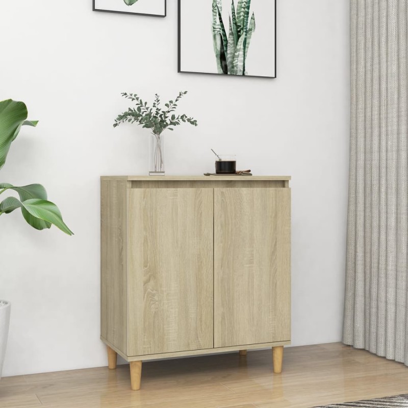 vidaXL Credenza con Gambe Rovere Massello Sonoma 60x35x70cm Truciolato vidaXL Credenza con Gambe Rovere Massello Sonoma 60x35x70cm Truciolato