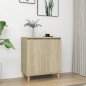 vidaXL Credenza con Gambe Rovere Massello Sonoma 60x35x70cm Truciolato vidaXL Credenza con Gambe Rovere Massello Sonoma 60x35x70cm Truciolato