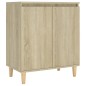vidaXL Credenza con Gambe Rovere Massello Sonoma 60x35x70cm Truciolato vidaXL Credenza con Gambe Rovere Massello Sonoma 60x35x70cm Truciolato