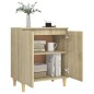 vidaXL Credenza con Gambe Rovere Massello Sonoma 60x35x70cm Truciolato vidaXL Credenza con Gambe Rovere Massello Sonoma 60x35x70cm Truciolato