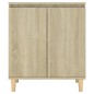 vidaXL Credenza con Gambe Rovere Massello Sonoma 60x35x70cm Truciolato vidaXL Credenza con Gambe Rovere Massello Sonoma 60x35x70cm Truciolato