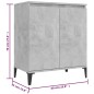 vidaXL Credenza Grigio Cemento 60x35x70 cm in Truciolato vidaXL Credenza Grigio Cemento 60x35x70 cm in Truciolato