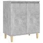 vidaXL Credenza e Gambe in Legno Grigio Cemento 60x35x70cm Truciolato vidaXL Credenza e Gambe in Legno Grigio Cemento 60x35x70cm Truciolato
