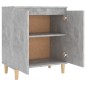 vidaXL Credenza e Gambe in Legno Grigio Cemento 60x35x70cm Truciolato vidaXL Credenza e Gambe in Legno Grigio Cemento 60x35x70cm Truciolato