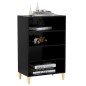 vidaXL Credenza Nera 57x35x90 cm in Truciolato vidaXL Credenza Nera 57x35x90 cm in Truciolato