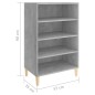 vidaXL Credenza Grigio Cemento 57x35x90 cm in Truciolato vidaXL Credenza Grigio Cemento 57x35x90 cm in Truciolato