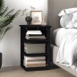 vidaXL Credenza Nera 35x35x55 cm in Truciolato vidaXL Credenza Nera 35x35x55 cm in Truciolato
