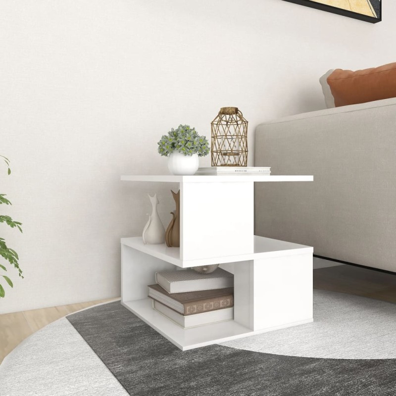 vidaXL Tavolino Bianco 40x40x40 cm in Legno Multistrato vidaXL Tavolino Bianco 40x40x40 cm in Legno Multistrato