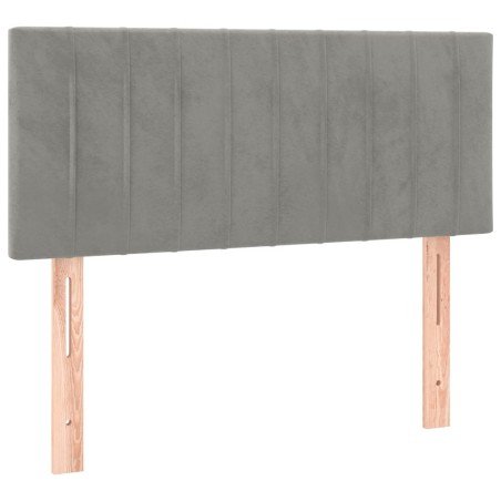 Testiera Grigio Chiaro 80x5x78/88 cm in Velluto