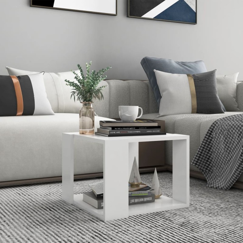 vidaXL Tavolino da Salotto Bianco 40x40x30 cm in Legno Multistrato vidaXL Tavolino da Salotto Bianco 40x40x30 cm in Legno Multistrato
