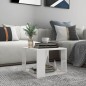 vidaXL Tavolino da Salotto Bianco Lucido 40x40x30 cm Legno Multistrato vidaXL Tavolino da Salotto Bianco Lucido 40x40x30 cm Legno Multistrato