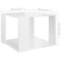 vidaXL Tavolino da Salotto Bianco Lucido 40x40x30 cm Legno Multistrato vidaXL Tavolino da Salotto Bianco Lucido 40x40x30 cm Legno Multistrato