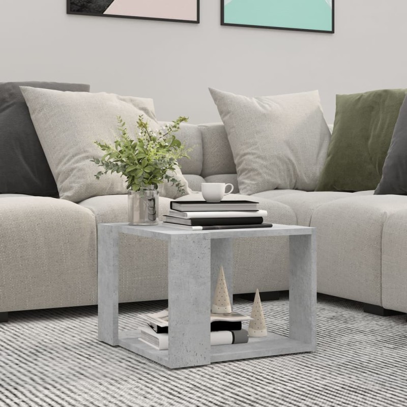 vidaXL Tavolino da Salotto Grigio Cemento 40x40x30cm Legno Multistrato vidaXL Tavolino da Salotto Grigio Cemento 40x40x30cm Legno Multistrato