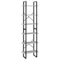 vidaXL Scaffale Grigio Cemento 60x30x210 cm in Legno Multistrato