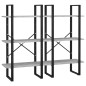 vidaXL Scaffale Grigio Cemento 60x30x210 cm in Legno Multistrato