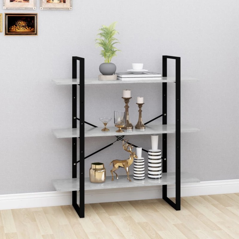vidaXL Libreria Grigio Cemento 100x30x105 cm in Truciolato vidaXL Libreria Grigio Cemento 100x30x105 cm in Truciolato