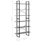 vidaXL Scaffale Alto Grigio Cemento 100x30x210 cm in Truciolato vidaXL Scaffale Alto Grigio Cemento 100x30x210 cm in Truciolato