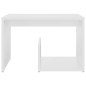 vidaXL Tavolino Bianco 59x36x38 cm in Truciolato vidaXL Tavolino Bianco 59x36x38 cm in Truciolato