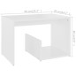 vidaXL Tavolino Bianco 59x36x38 cm in Truciolato vidaXL Tavolino Bianco 59x36x38 cm in Truciolato