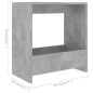 vidaXL Tavolino Grigio Cemento 50x26x50 cm in Truciolato vidaXL Tavolino Grigio Cemento 50x26x50 cm in Truciolato
