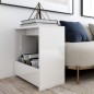 vidaXL Tavolino Bianco Lucido 50x26x50 cm in Truciolato vidaXL Tavolino Bianco Lucido 50x26x50 cm in Truciolato