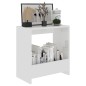vidaXL Tavolino Bianco Lucido 50x26x50 cm in Truciolato vidaXL Tavolino Bianco Lucido 50x26x50 cm in Truciolato