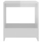 vidaXL Tavolino Bianco Lucido 50x26x50 cm in Truciolato vidaXL Tavolino Bianco Lucido 50x26x50 cm in Truciolato