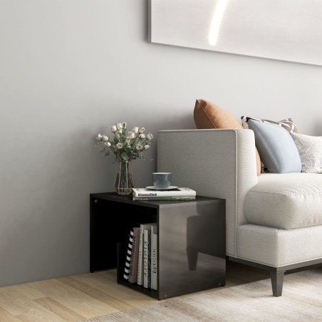 vidaXL Tavolino Grigio Lucido 59x36x38 cm in Truciolato