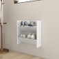 vidaXL Scarpiera a Muro Bianco Lucido 60x18x60 cm in Truciolato vidaXL Scarpiera a Muro Bianco Lucido 60x18x60 cm in Truciolato