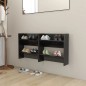 vidaXL Scarpiere a Muro Nero Lucido 2 pz 60x18x60 cm in Truciolato vidaXL Scarpiere a Muro Nero Lucido 2 pz 60x18x60 cm in Truciolato