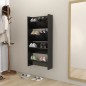 vidaXL Scarpiere a Muro Nero Lucido 2 pz 60x18x60 cm in Truciolato vidaXL Scarpiere a Muro Nero Lucido 2 pz 60x18x60 cm in Truciolato
