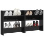 vidaXL Scarpiere a Muro Nero Lucido 2 pz 60x18x60 cm in Truciolato vidaXL Scarpiere a Muro Nero Lucido 2 pz 60x18x60 cm in Truciolato
